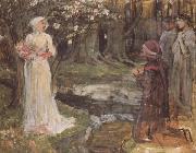John William Waterhouse Study for Dante and Beatrice (mk41) china oil painting artist